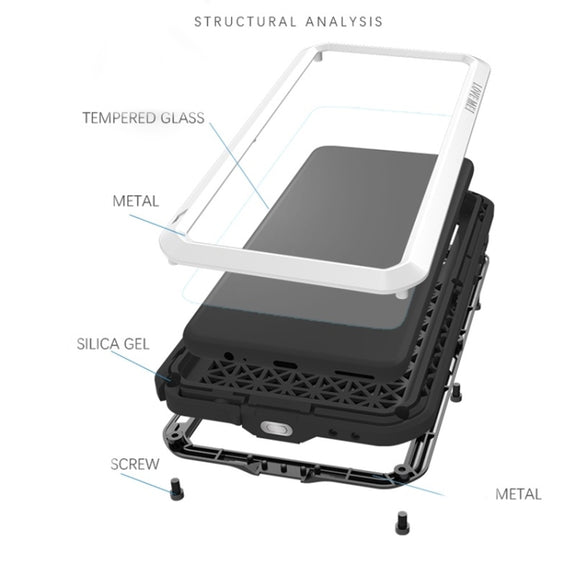 For Huawei Mate 30 LOVE MEI Metal Shockproof Water-resistant Dustproof Protective Case(Yellow)