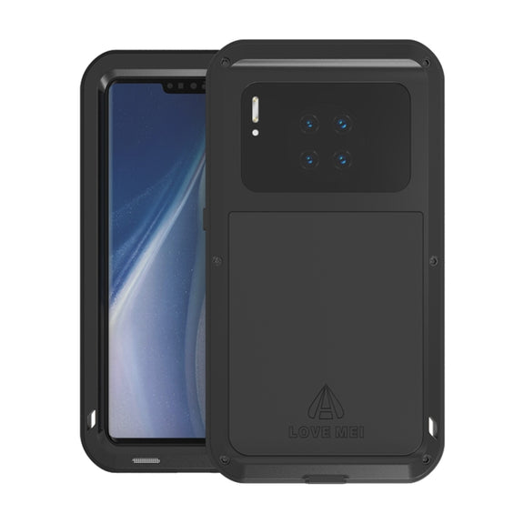 For Huawei Mate 30 Pro LOVE MEI Metal Shockproof Water-resistant Dustproof Protective Case(Black)