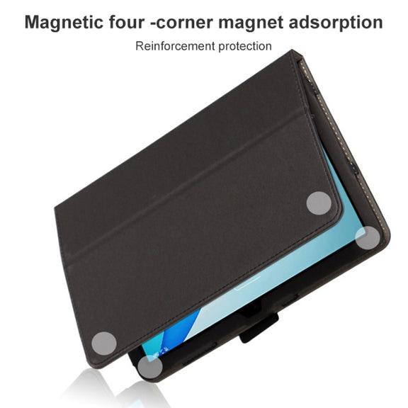 For TCL Tab 10s 5G Skin Texture All inclusive Leather Tablet Case(Black)