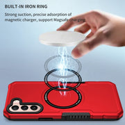 For Samsung Galaxy S21 5G MagSafe Shockproof Armor Phone Case(Red)