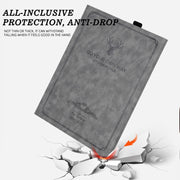 For MicroSoft Surface Pro 9 Deer Head Pattern Leather Tablet Case(Black)