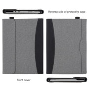 For Microsoft Surface Pro 7 / 6 / 5 / 4 Cloth Texture Stitching Leather Tablet Case(Black)