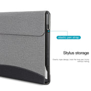 For Microsoft Surface Pro 7 / 6 / 5 / 4 Cloth Texture Stitching Leather Tablet Case(Black)