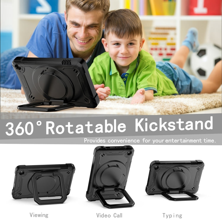 For Amazon Kindle Fire 7 2022 Silicone + PC Bracelet Holder Tablet Case(Black)