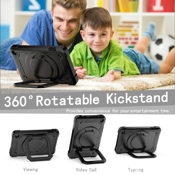 For Amazon Kindle Fire 7 2022 Silicone + PC Bracelet Holder Tablet Case(Black)