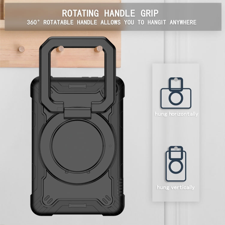For Amazon Kindle Fire 7 2022 Silicone + PC Bracelet Holder Tablet Case(Black)