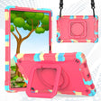 For Lenovo Tab M10 Plus 10.6 3rd Gen 2022 Silicone + PC Bracelet Holder Tablet Case(Camouflage + Rose Red) - Lenovo by PMC TechLife | Online Shopping South Africa | PMC TechLife | Buy Now Pay Later Mobicred