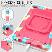 For Lenovo Tab M10 Plus 10.6 3rd Gen 2022 Silicone + PC Bracelet Holder Tablet Case(Camouflage + Rose Red)