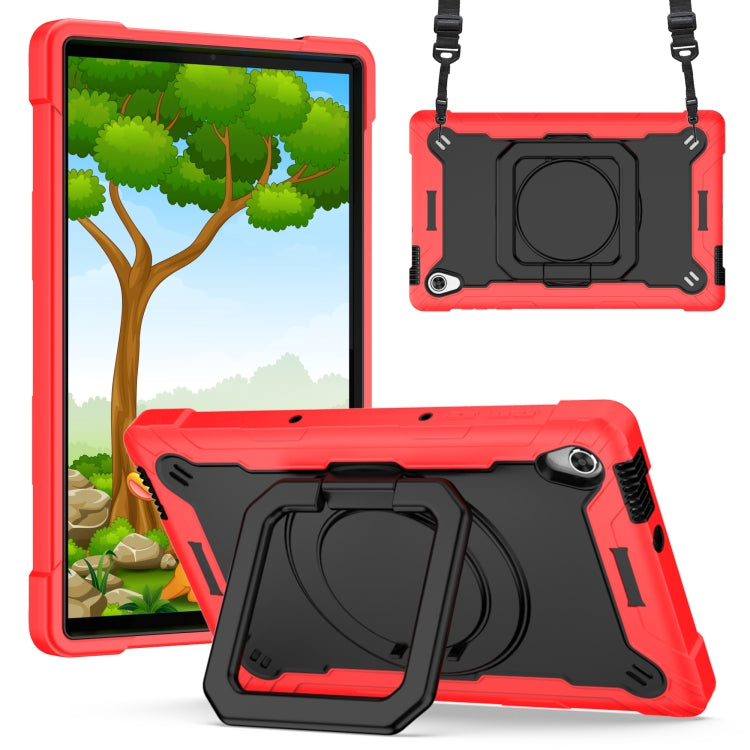 For Lenovo Tab M10 HD 2nd Gen Silicone + PC Bracelet Holder Tablet Case(Red + Black)
