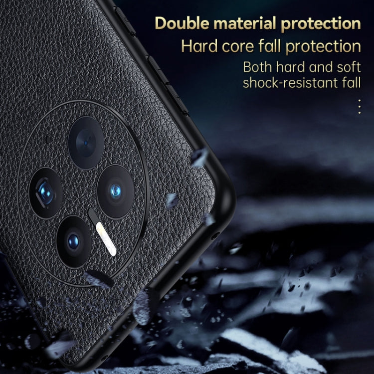 For Huawei Mate 50 Pro SULADA Invisible Bracket Leather Back Cover Phone Case(Black)