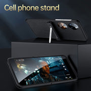 For Huawei P50 Pocket SULADA Invisible Bracket Leather Back Cover Phone Case(Black)