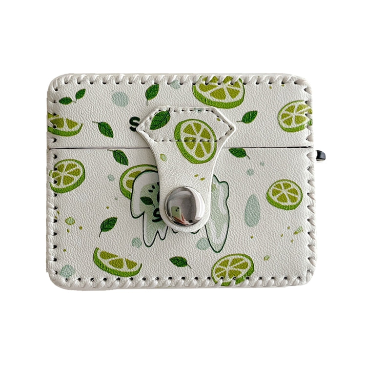For AirPods Pro 2 PU Leather Wireless Earphone Case(Lemon)