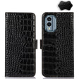 For Nokia X30 5G Crocodile Top Layer Cowhide Leather Phone Case(Black) - Nokia Cases by PMC TechLife | Online Shopping South Africa | PMC TechLife | Buy Now Pay Later Mobicred