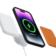 For iPhone 14 Plus CD Texture MagSafe Liquid Silicone Phone Case(Orange)