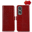 For Honor 80 Pro Crocodile Top Layer Cowhide Leather Phone Case(Red) - Honor Cases by PMC TechLife | Online Shopping South Africa | PMC TechLife | Buy Now Pay Later Mobicred
