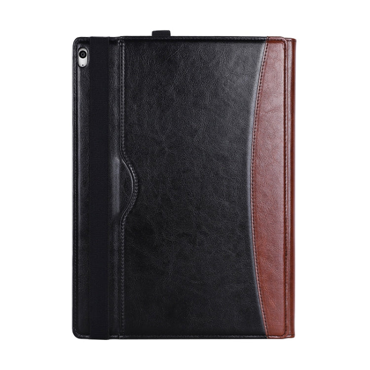 For MicroSoft Surface Book 3 / 2 / 1 13.5 inch Leather Laptop Case(Black Brown)