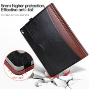 For MicroSoft Surface Book 3 / 2 / 1 13.5 inch Leather Laptop Case(Black Brown)