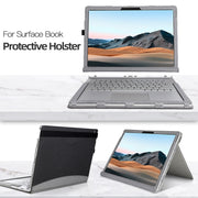 For MicroSoft Surface Book 3 / 2 / 1 13.5 inch Leather Laptop Case(Black Brown)