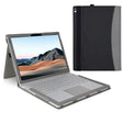 For MicroSoft Surface Book 3 / 2 / 1 15 inch Leather Laptop Case(Black Grey) - Others by PMC TechLife | Online Shopping South Africa | PMC TechLife | Buy Now Pay Later Mobicred