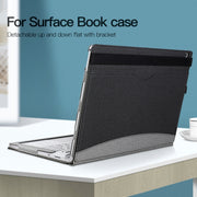 For MicroSoft Surface Book 3 / 2 / 1 15 inch Leather Laptop Case(Black Grey)