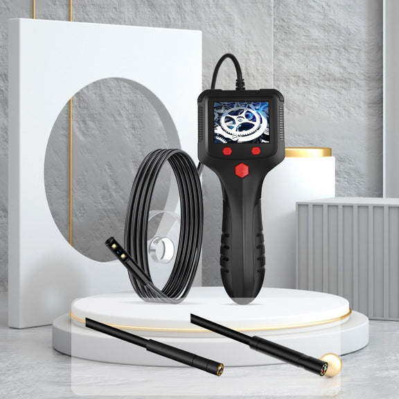 P100 8mm Side 2.4 inch HD Handheld Endoscope Hardlinewith with LCD Screen, Length:5m