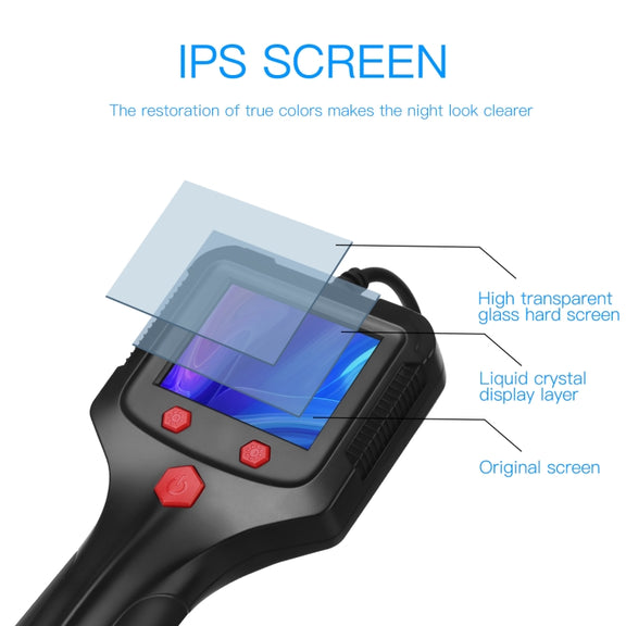 P100 8mm Side 2.4 inch HD Handheld Endoscope Hardlinewith with LCD Screen, Length:20m