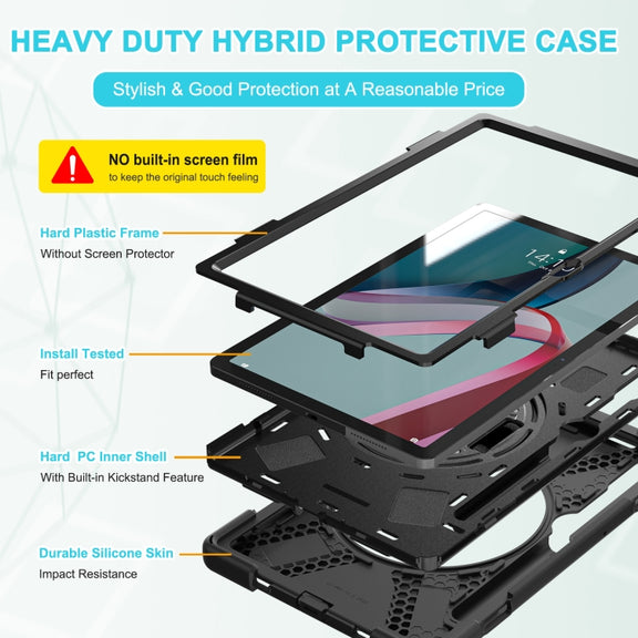 For Lenovo Tab P11 Pro Gen 2 Silicone + PC Protective Tablet Case(Black)