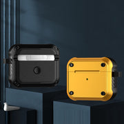 For  AirPods 3 Wing TPU + PC Shockproof Earphone Protective Case(Black Yellow)