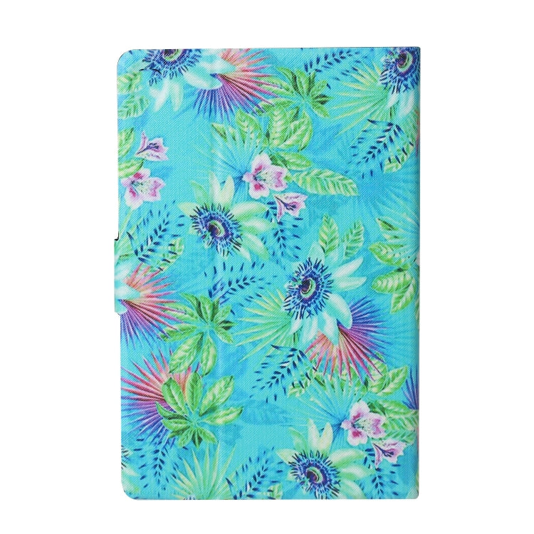 For 10 inch Tablet PC Universal Coloured Drawing Pattern Horizontal Flip Leather Case with Holder & Card Slot(Flowers)
