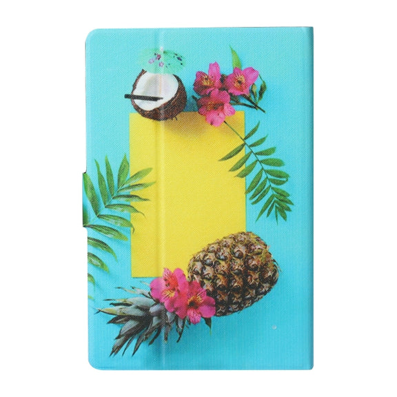 For 10 inch Tablet PC Universal Coloured Drawing Pattern Horizontal Flip Leather Case with Holder & Card Slot(Pineapple)