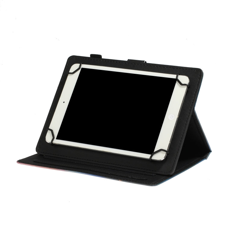 For 10 inch Tablet PC Universal Coloured Drawing Pattern Horizontal Flip Leather Case with Holder & Card Slot(Pineapple)