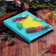 For 10 inch Tablet PC Universal Coloured Drawing Pattern Horizontal Flip Leather Case with Holder & Card Slot(Pineapple)
