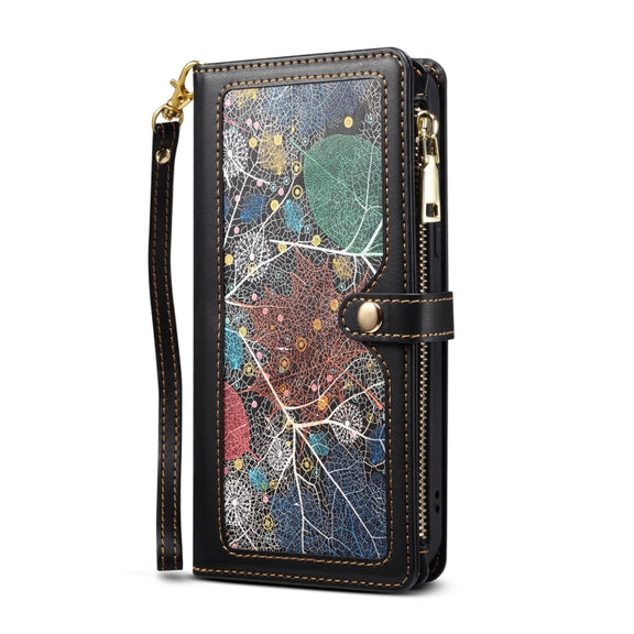 For Google Pixel 6 ESEBLE Star Series Lanyard Zipper Wallet RFID Leather Case(Black)