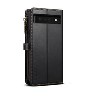 For Google Pixel 6 ESEBLE Star Series Lanyard Zipper Wallet RFID Leather Case(Black)