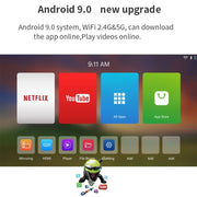 S90 DLP Android 9.0 1GB+8GB 4K Mini WiFi Smart Projector, Power Plug:AU Plug(Black)