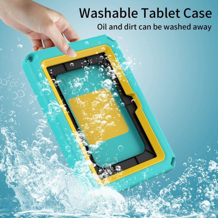 For Amazon Kindle Fire HD7 2022 EVA + PC Shockproof Tablet Case with Water-resistant Frame(Glacier Green)