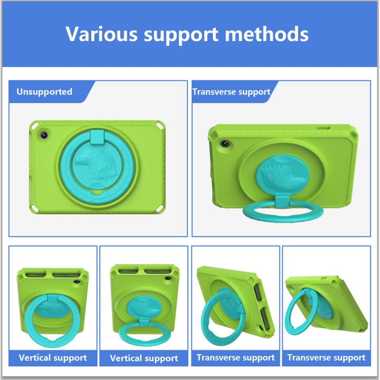 For Amazon Kindle Fire HD7 2022 EVA + PC Shockproof Tablet Case with Water-resistant Frame(Grass Green)