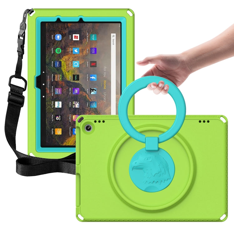 For Amazon Kindle Fire HD10 2021 EVA + PC Shockproof Tablet Case with Water-resistant Frame(Grass Green)