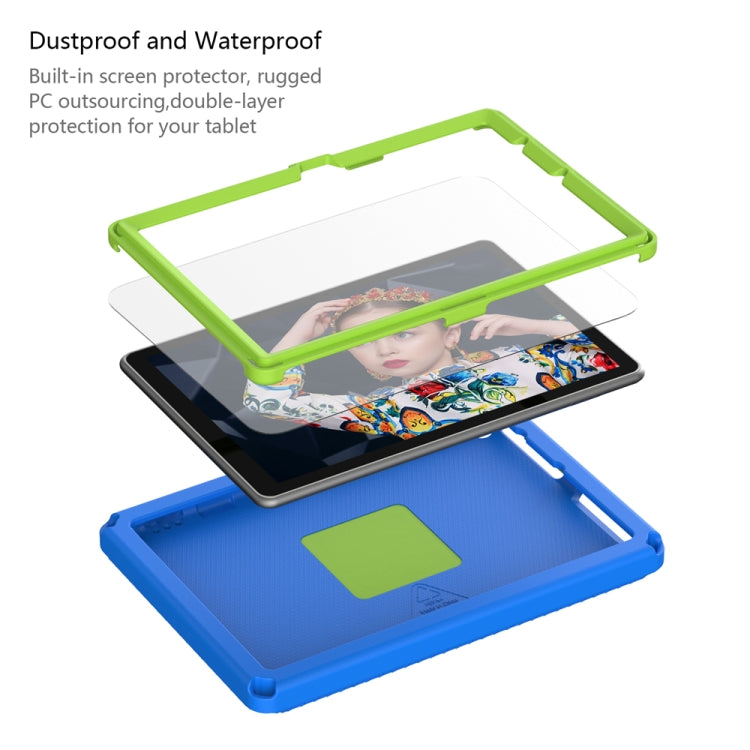 For Amazon Kindle Fire HD10 2021 EVA + PC Shockproof Tablet Case with Water-resistant Frame(Blue)