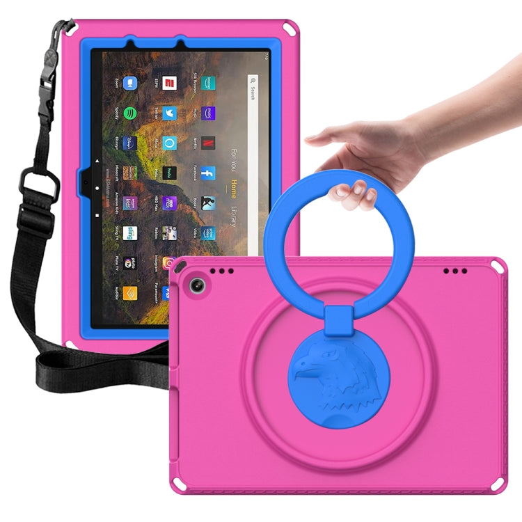For Amazon Kindle Fire HD10 2021 EVA + PC Shockproof Tablet Case with Water-resistant Frame(Rose Red)