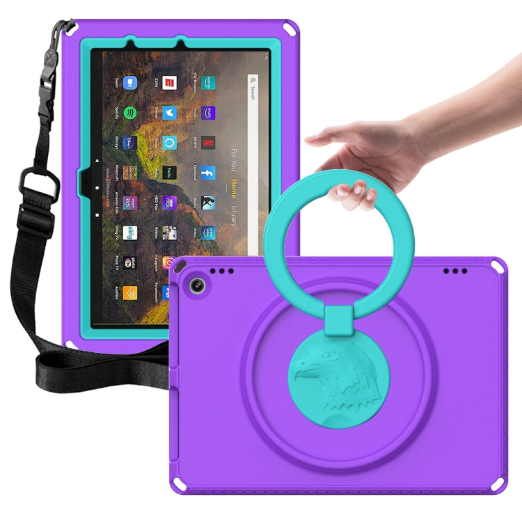 For Amazon Kindle Fire HD10 2021 EVA + PC Shockproof Tablet Case with Water-resistant Frame(Purple)