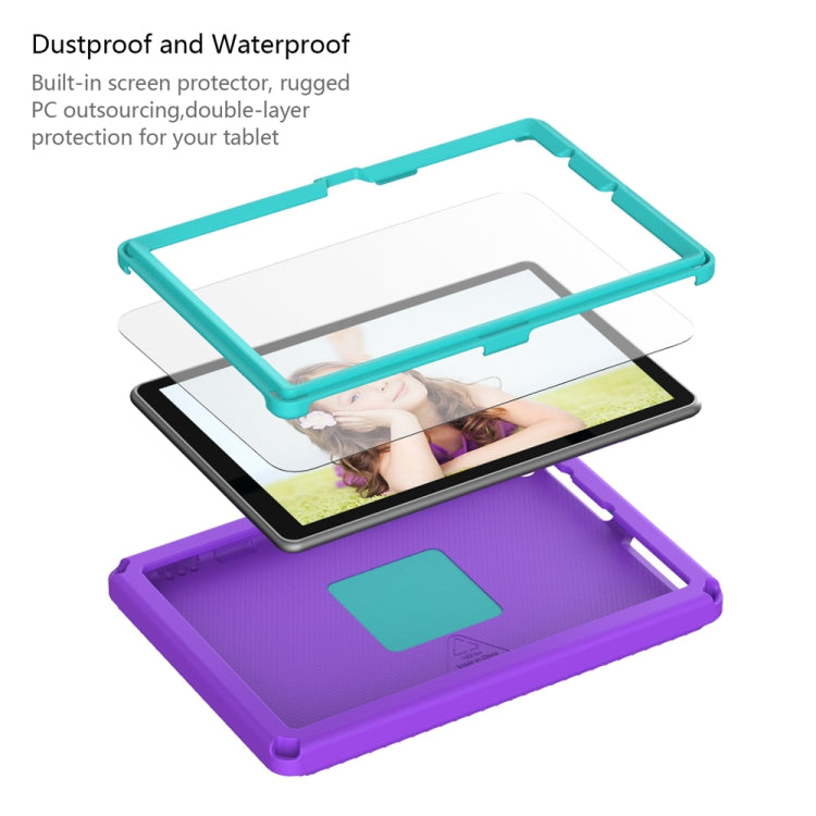 For Amazon Kindle Fire HD10 2021 EVA + PC Shockproof Tablet Case with Water-resistant Frame(Purple)