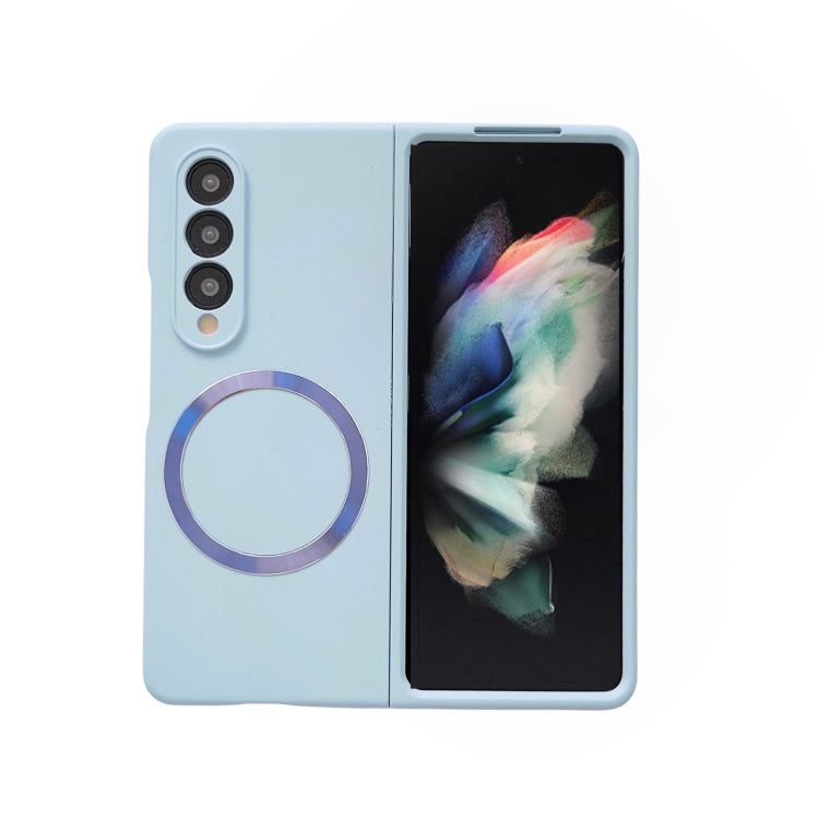 For Samsung Galaxy Z Fold4 Skin Feel MagSafe Magnetic Phone Case(Blue)