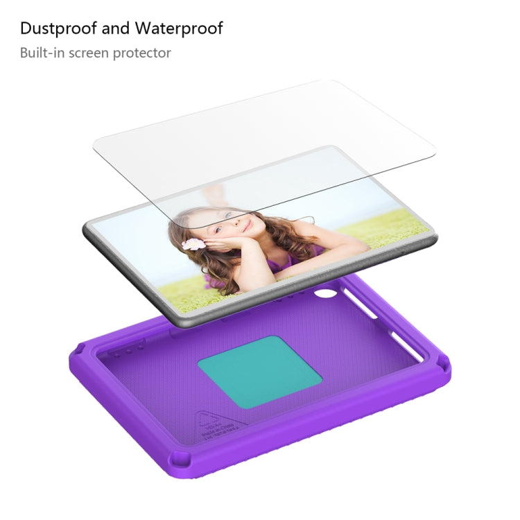 For Amazon Fire HD 8 2020 / HD 8 Plus 2022 EVA + PC Shockproof Tablet Case without Water-resistant Frame(Purple)