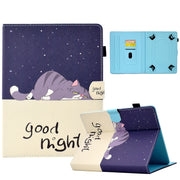 For 10 inch Tablet Electric Pressed TPU Leather Tablet Case(Lazy Cat)