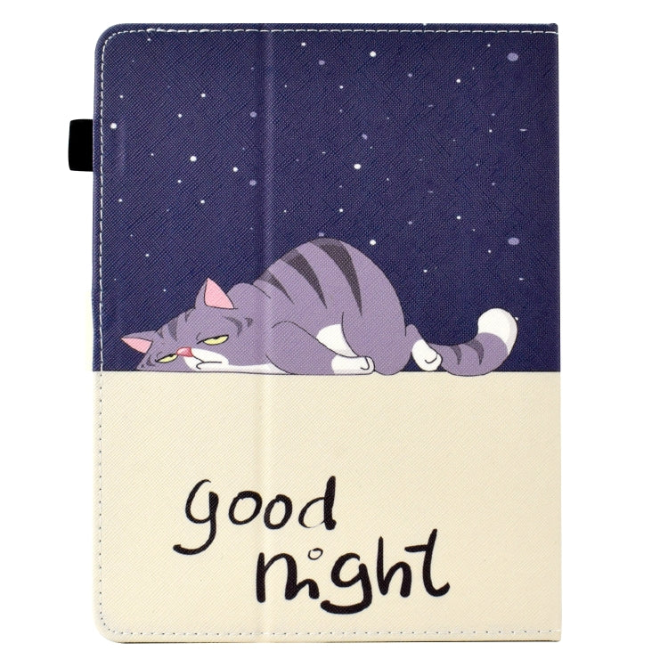 For 10 inch Tablet Electric Pressed TPU Leather Tablet Case(Lazy Cat)