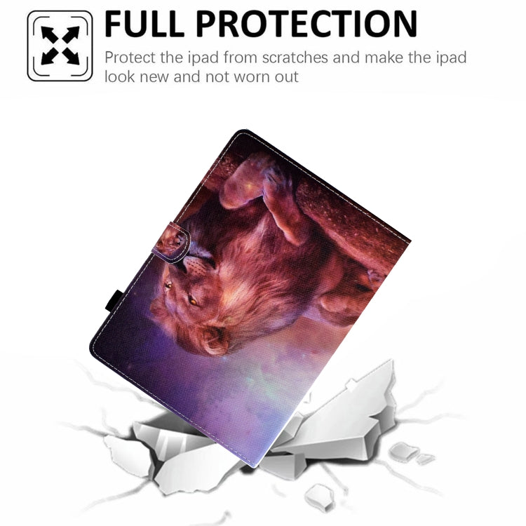 For 10 inch Tablet Electric Pressed TPU Leather Tablet Case(Lion King)