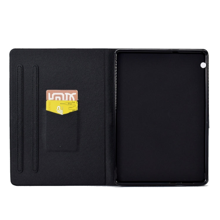 For Huawei MediaPad T5 Electric Pressed TPU Leather Tablet Case(Lion King)