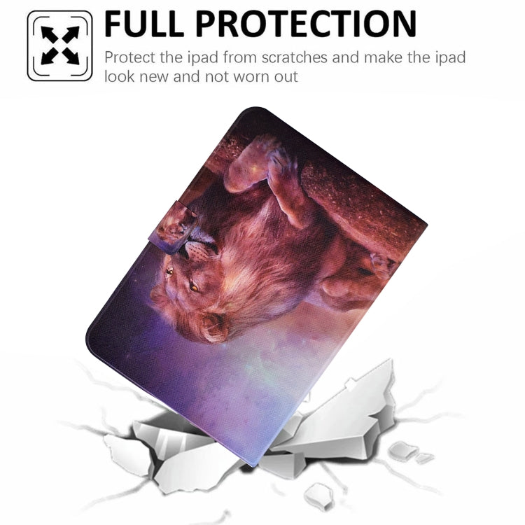 For Huawei MediaPad T5 Electric Pressed TPU Leather Tablet Case(Lion King)