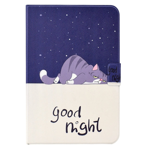 For Huawei MatePad T 10 / T 10s Electric Pressed TPU Leather Tablet Case(Lazy Cat)